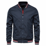 OEM Service Men's Coats Custom Running Jacket Satin Embroidered Bomber Men Clothing Running Baseball Windbreaker Jacket