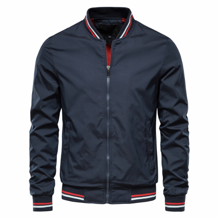 OEM Service Men's Coats Custom Running Jacket Satin Embroidered Bomber Men Clothing Running Baseball Windbreaker Jacket